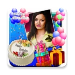 birthday greeting cards maker android application logo